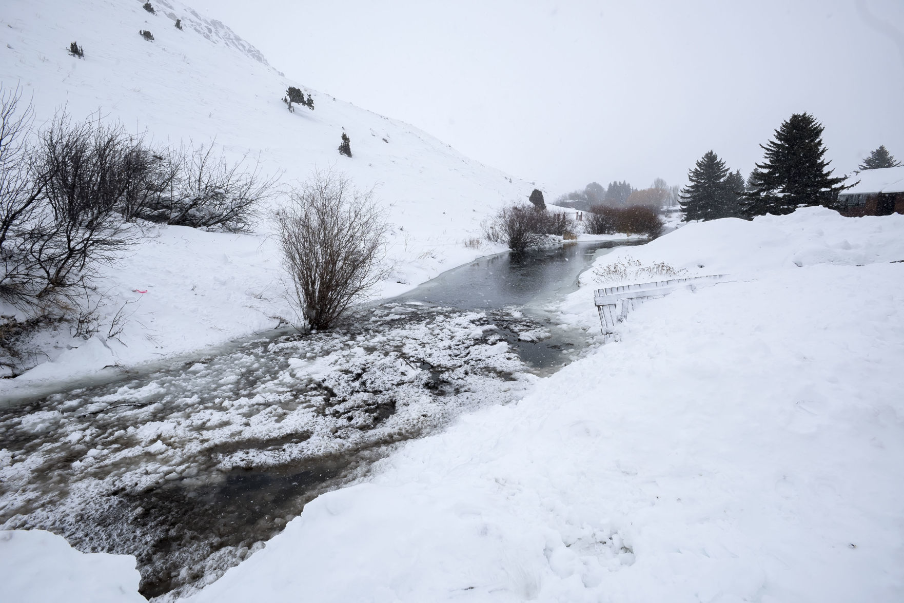 Avalanche behind Miazga's restaurant